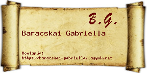 Baracskai Gabriella névjegykártya