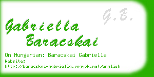 gabriella baracskai business card